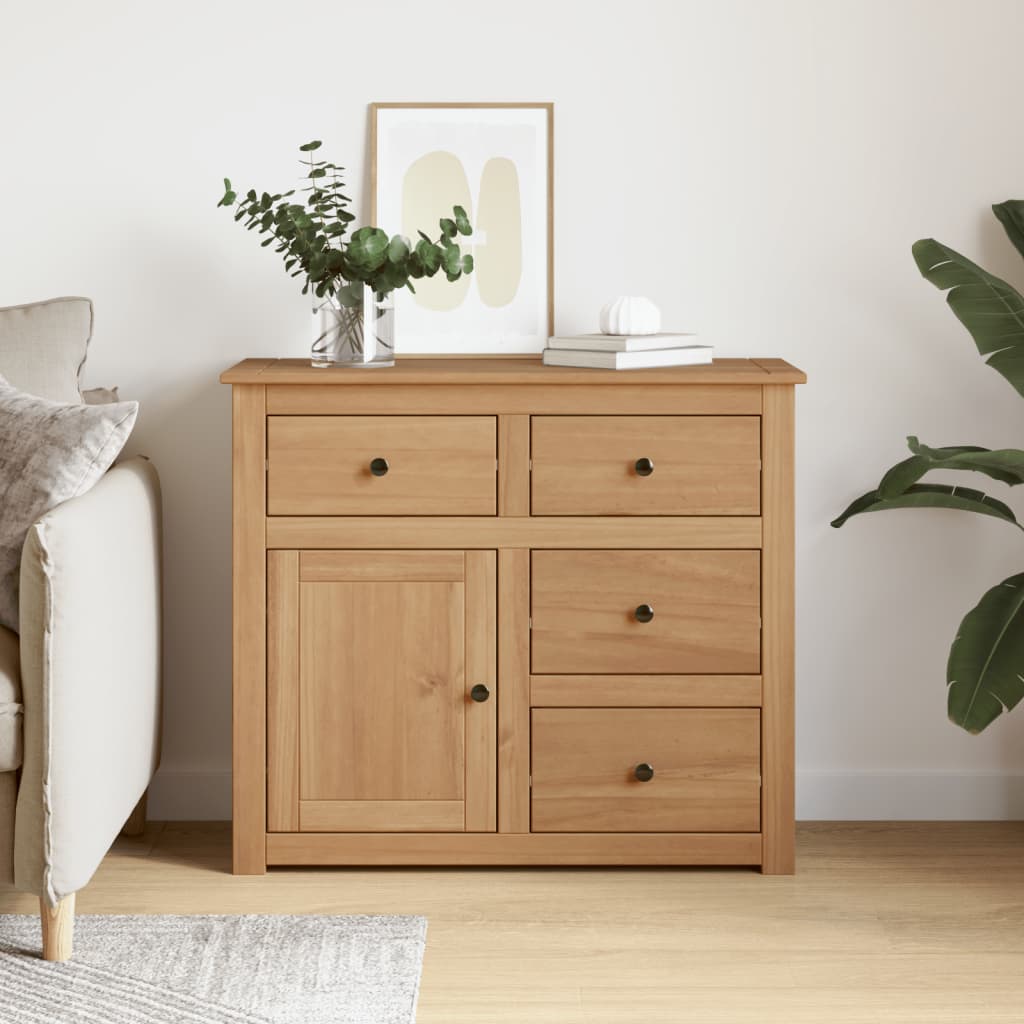 Vidaxl dressoir met lades panama 93x40x80 cm massief grenenhout