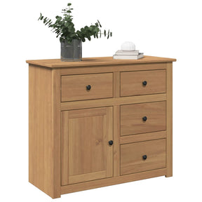 Vidaxl dressoir met lades panama 93x40x80 cm massief grenenhout