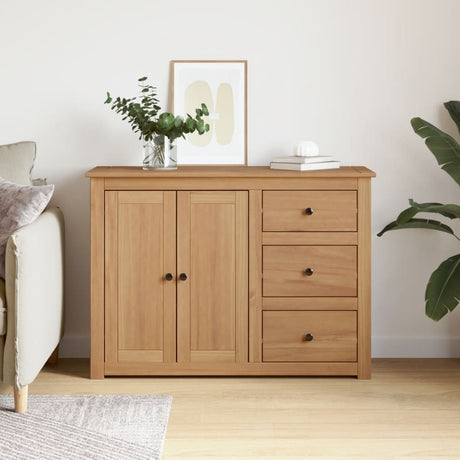 Vidaxl dressoir met lades panama 112x40x80 cm massief grenenhout