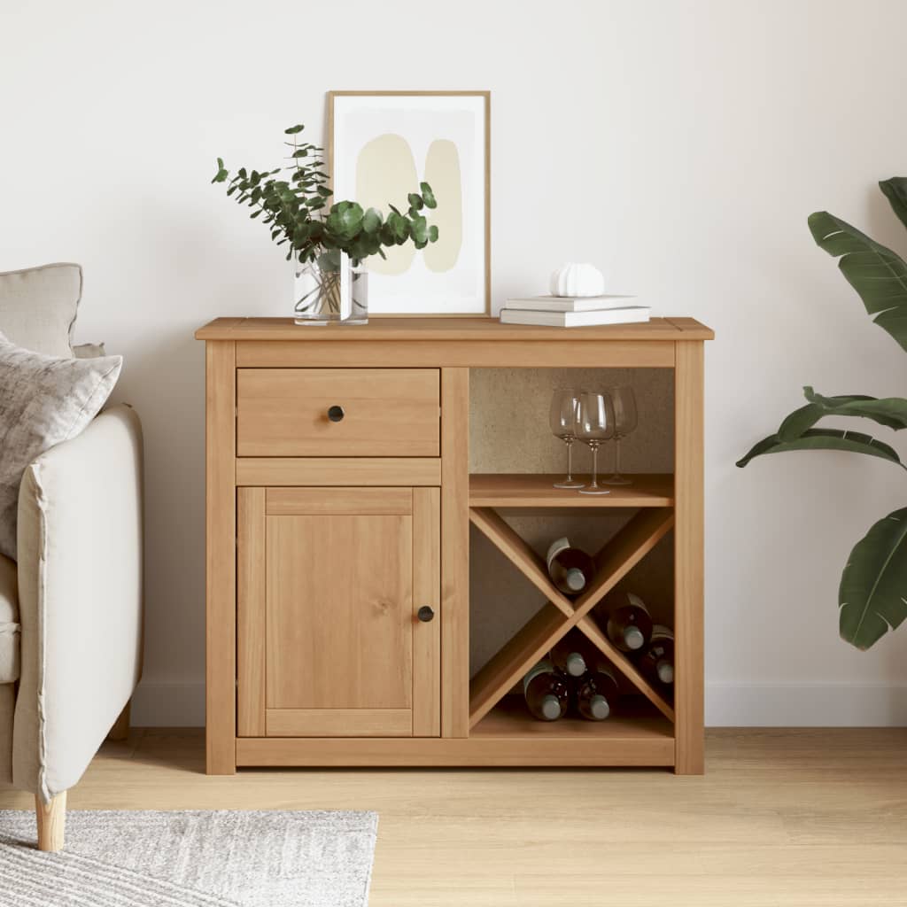 Vidaxl dressoir met lade panama 93x40x80 cm massief grenenhout