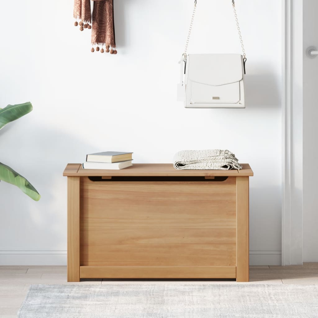 Vidaxl opbergkist met deksel panama 79x42x46 cm massief grenenhout