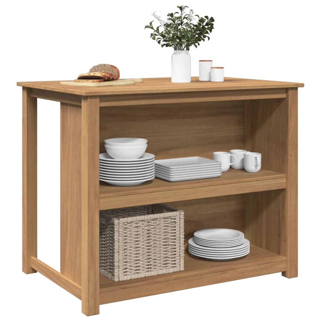 Vidaxl keukeneiland panama 112x77x90 cm massief grenenhout