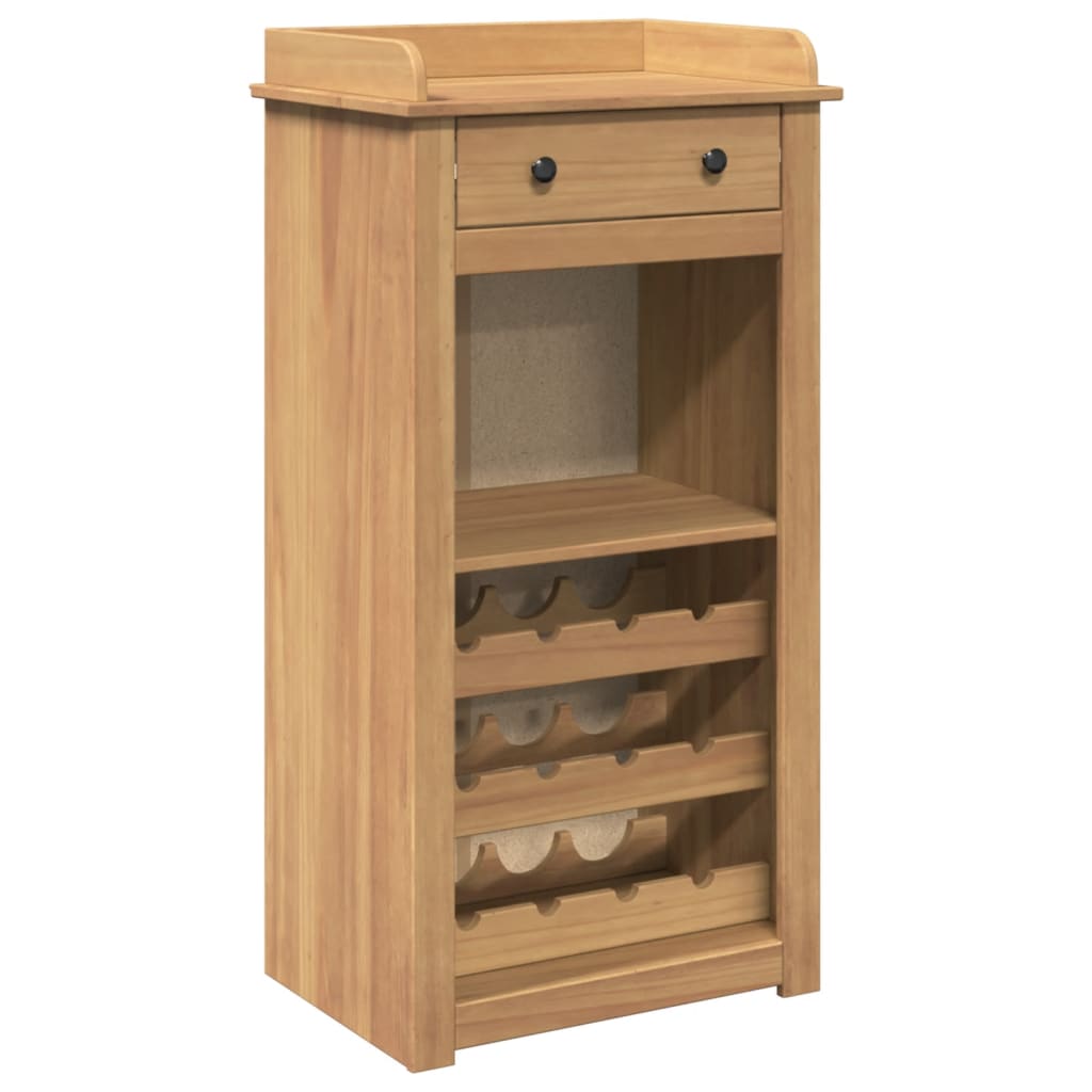 Vidaxl wijnkast panama 57x40x111,5 cm massief grenenhout