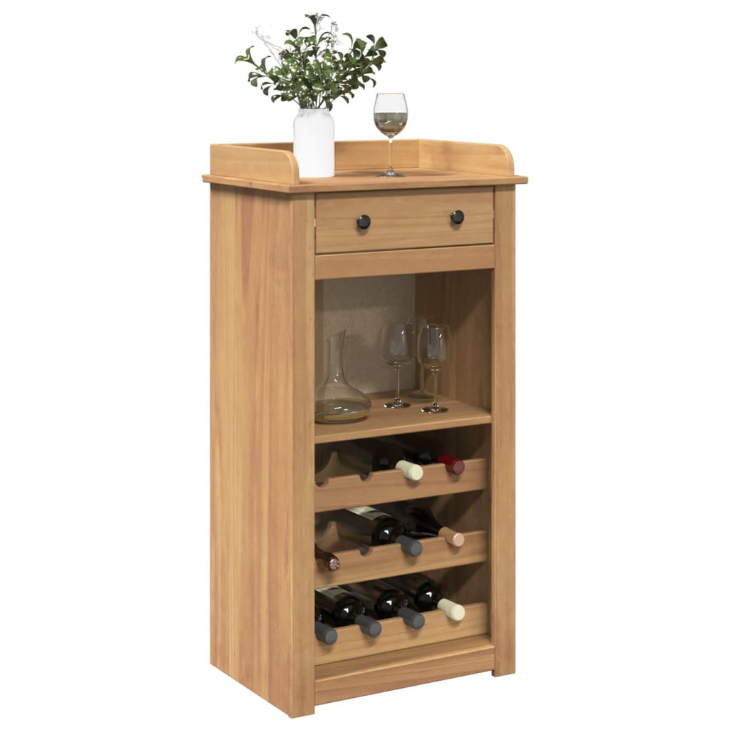 Vidaxl wijnkast panama 57x40x111,5 cm massief grenenhout