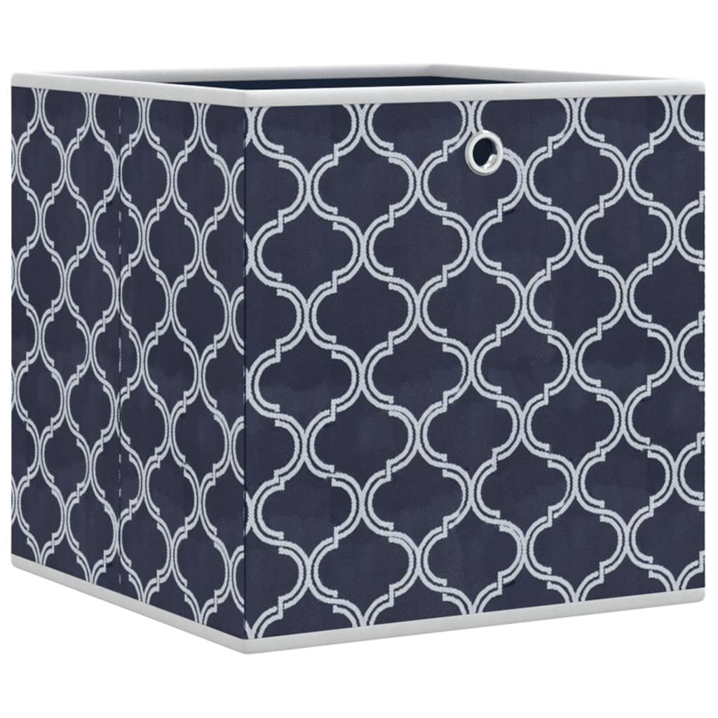 Vidaxx Aufbewahrungsboxen 10 Stück faltbar 32x32x32 cm Vliesstoff blau