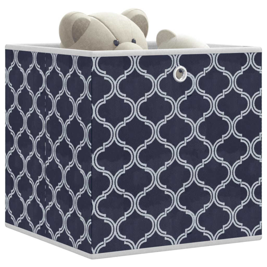 Vidaxx Aufbewahrungsboxen 10 Stück faltbar 32x32x32 cm Vliesstoff blau