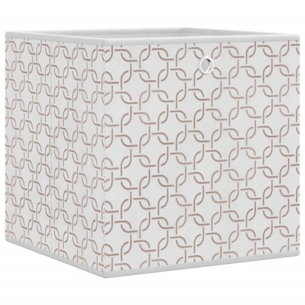 Vidaxx Aufbewahrungsboxen 4 Stück faltbar 32x32x32 cm Vliesstoff creme