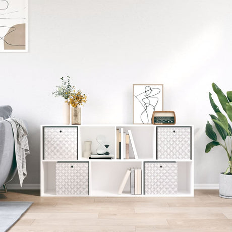 Vidaxx Aufbewahrungsboxen 4 Stück faltbar 32x32x32 cm Vliesstoff creme