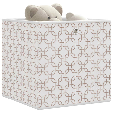 Vidaxx Aufbewahrungsboxen 4 Stück faltbar 32x32x32 cm Vliesstoff creme