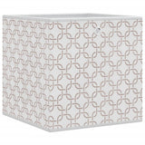 Vidaxx Aufbewahrungsboxen 10 Stück faltbar 32x32x32 cm Vliesstoff creme