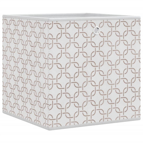 Vidaxx Aufbewahrungsboxen 10 Stück faltbar 32x32x32 cm Vliesstoff creme