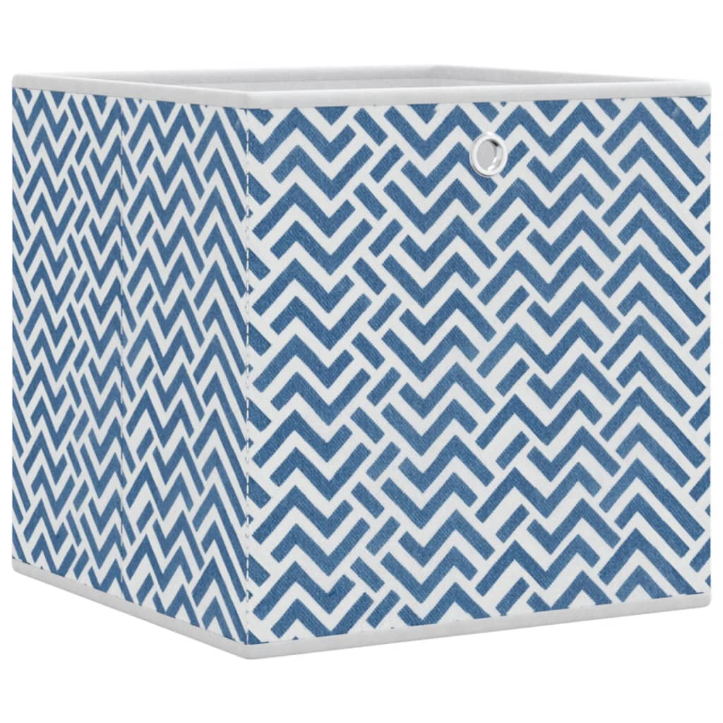 Vidaxx Aufbewahrungsboxen 4 Stück faltbar 32x32x32 cm Vliesstoff blau