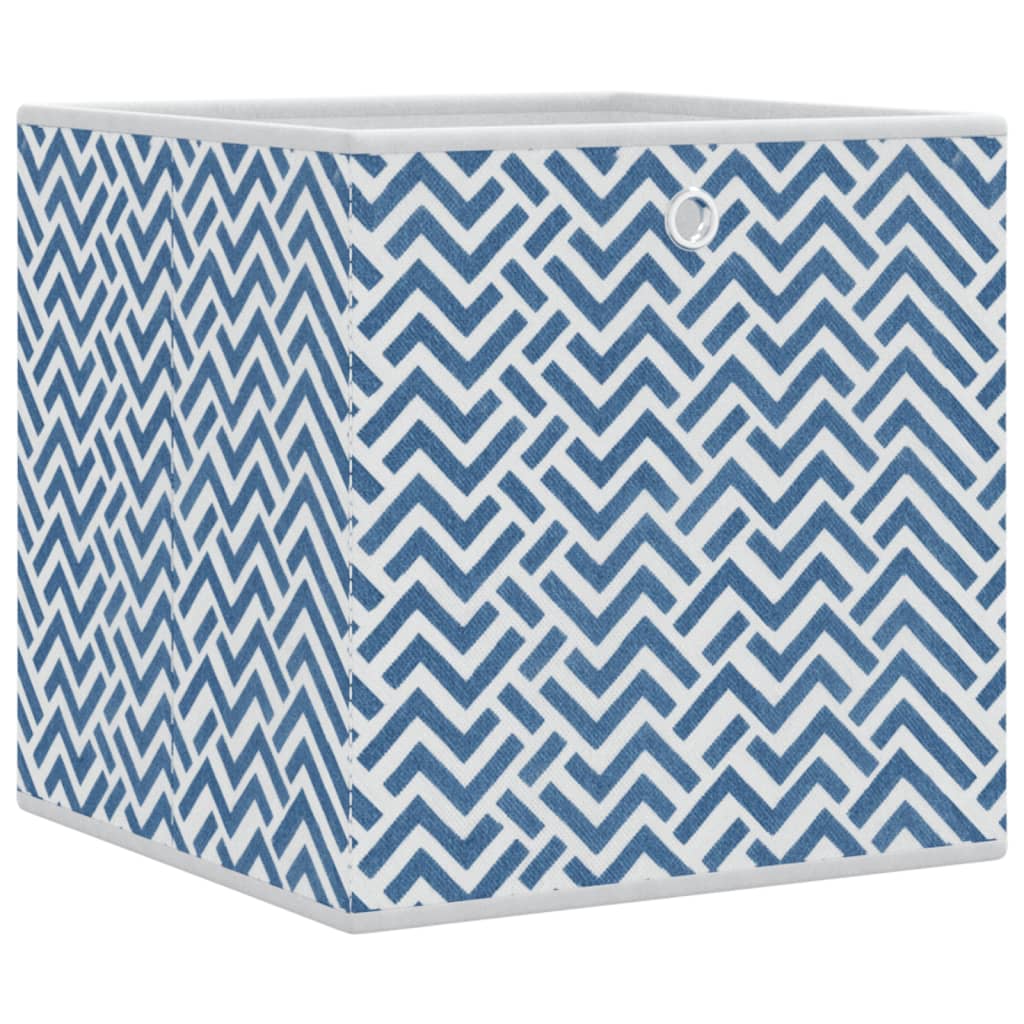 Vidaxx Aufbewahrungsboxen 10 Stück faltbar 32x32x32 cm Vliesstoff blau