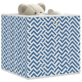 Vidaxx Aufbewahrungsboxen 10 Stück faltbar 32x32x32 cm Vliesstoff blau