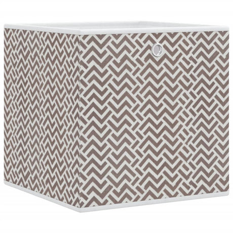 Vidaxx Aufbewahrungsboxen 4 Stück faltbar 32x32x32 cm Vliesstoff braun