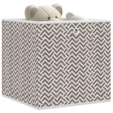 Vidaxx Aufbewahrungsboxen 4 Stück faltbar 32x32x32 cm Vliesstoff braun