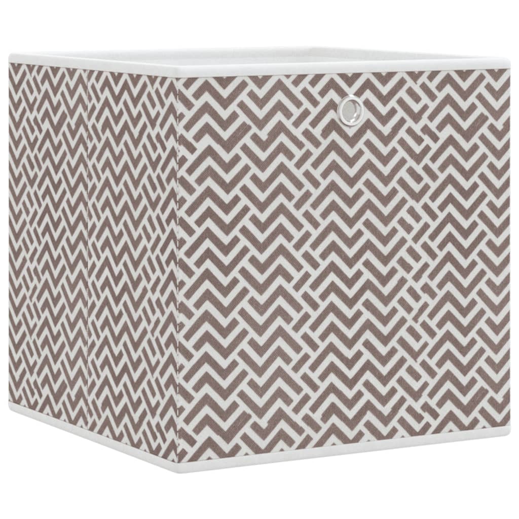 Vidaxx Aufbewahrungsboxen 10 Stück faltbar 32x32x32 cm Vliesstoff braun