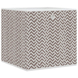 Vidaxx Aufbewahrungsboxen 10 Stück faltbar 32x32x32 cm Vliesstoff braun