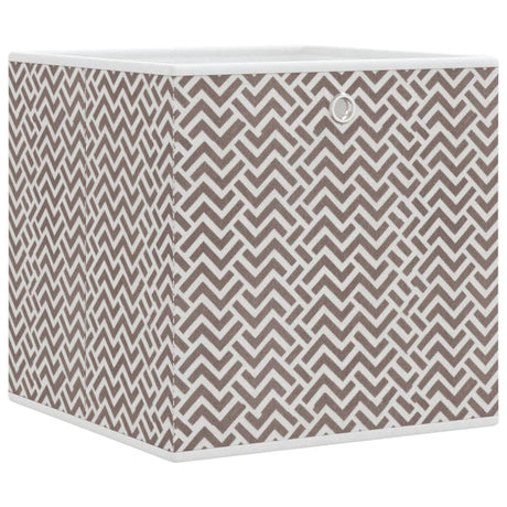 Vidaxx Aufbewahrungsboxen 10 Stück faltbar 32x32x32 cm Vliesstoff braun