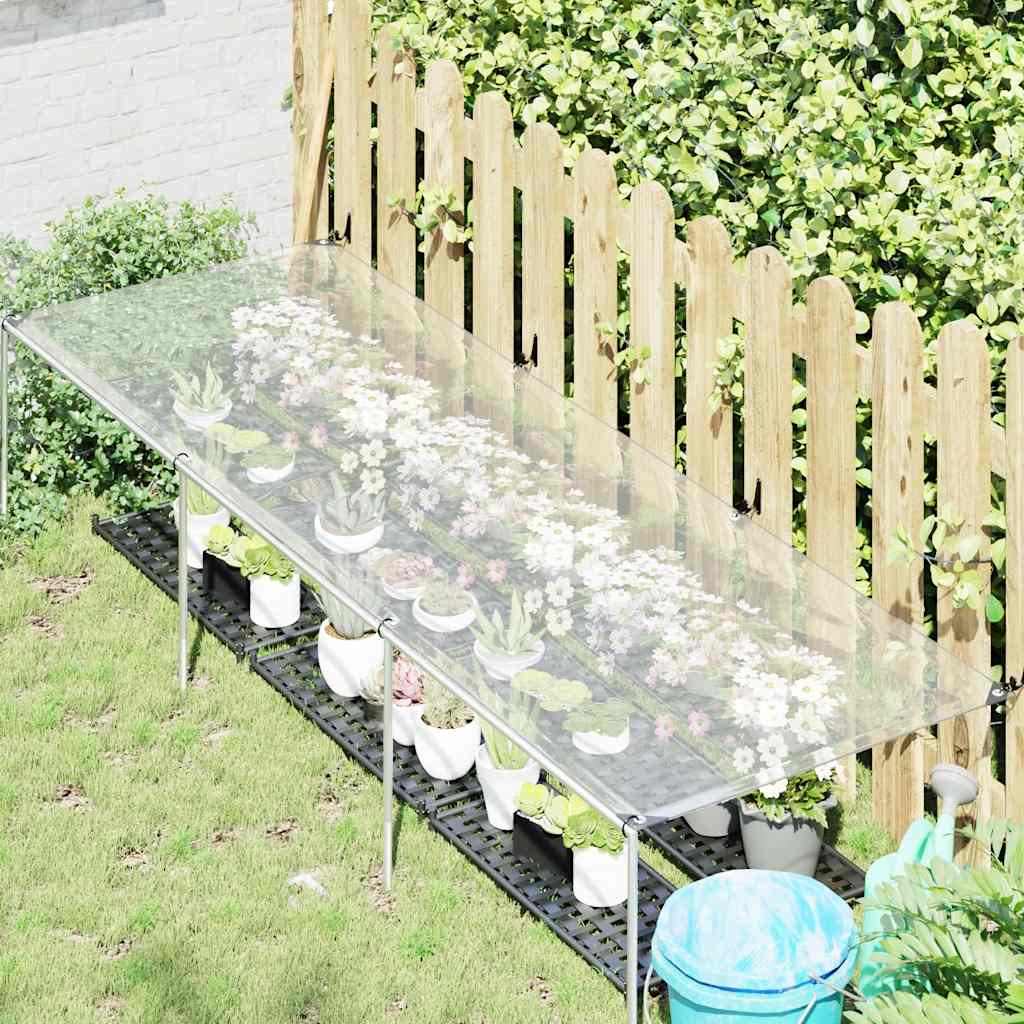 Vidaxl plantenafdekking met zeilringen 1x3 m polyethyleen