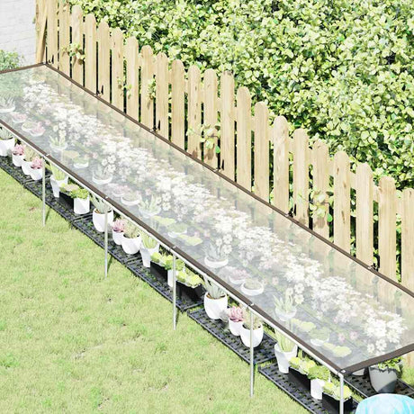 Vidaxl plantenafdekking met zeilringen 1x6 m polyethyleen