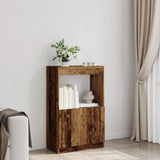 Vidaxl hoge kast 63x33x100 cm bewerkt hout oud houtkleurig