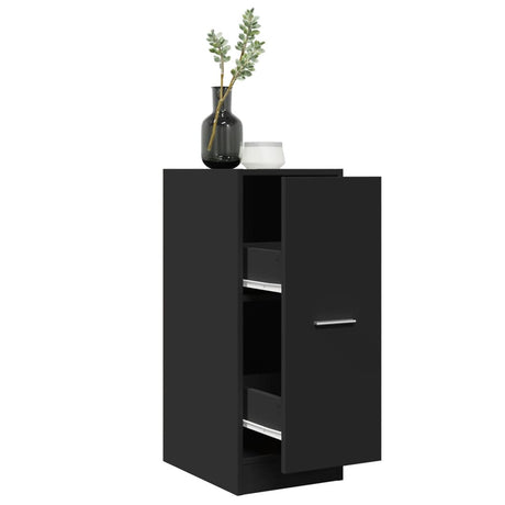 Vidaxl apothekerskast 30x41x77,5 cm bewerkt hout zwart
