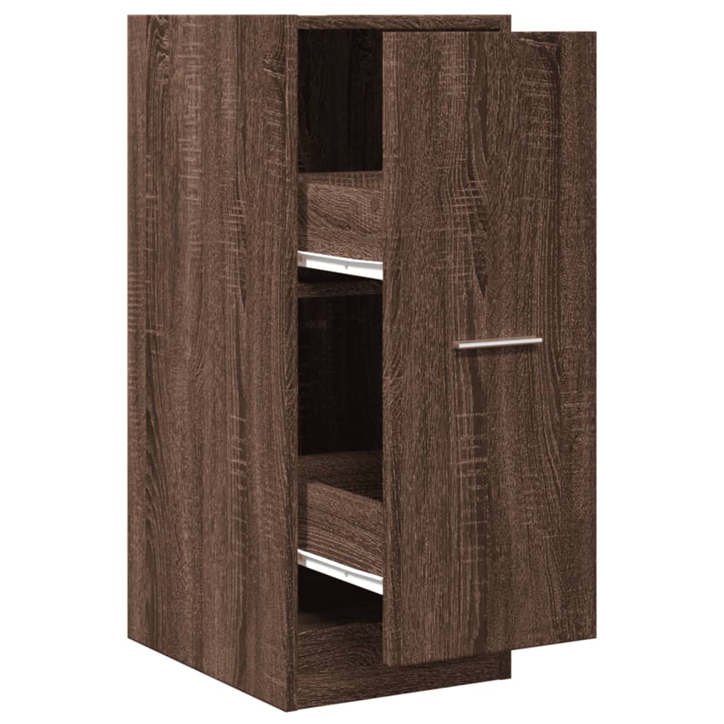 Vidaxl apothekerskast 30x41x77,5 cm bewerkt hout bruin eikenkleurig