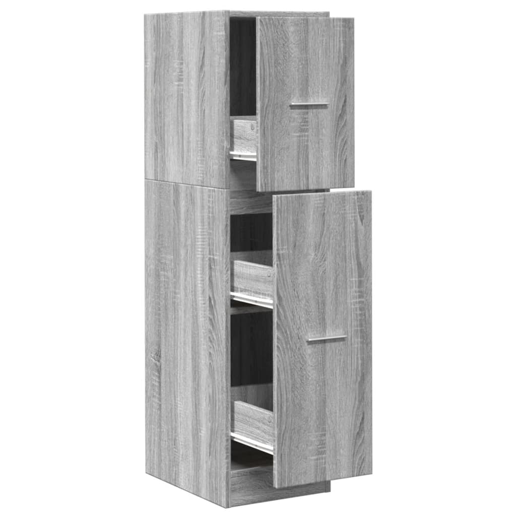 Vidaxl apothekerskast 30x41x118 cm bewerkt hout grijs sonoma eiken