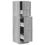 Vidaxl apothekerskast 30x41x118 cm bewerkt hout grijs sonoma eiken