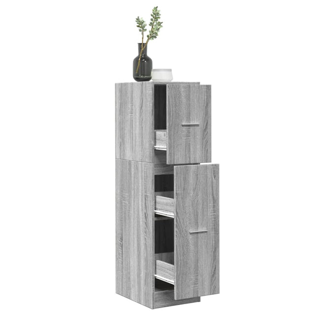Vidaxl apothekerskast 30x41x118 cm bewerkt hout grijs sonoma eiken
