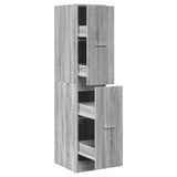 Vidaxl apothekerskast 30x41x144,5 cm bewerkt hout grijs sonoma eiken