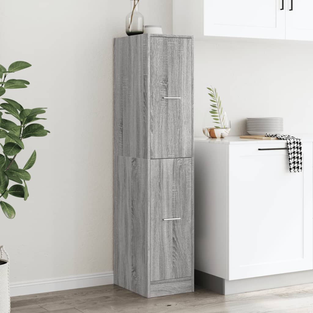 Vidaxl apothekerskast 30x41x144,5 cm bewerkt hout grijs sonoma eiken