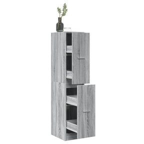 Vidaxl apothekerskast 30x41x144,5 cm bewerkt hout grijs sonoma eiken