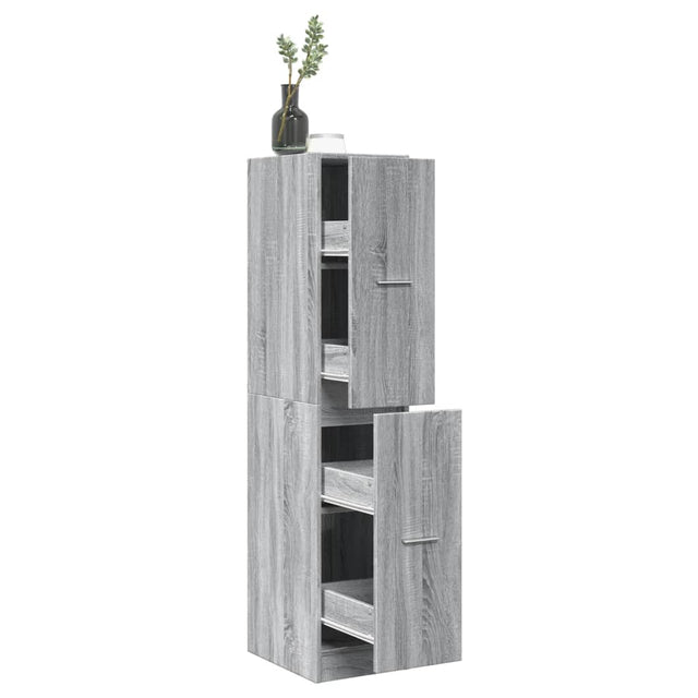 Vidaxl apothekerskast 30x41x144,5 cm bewerkt hout grijs sonoma eiken