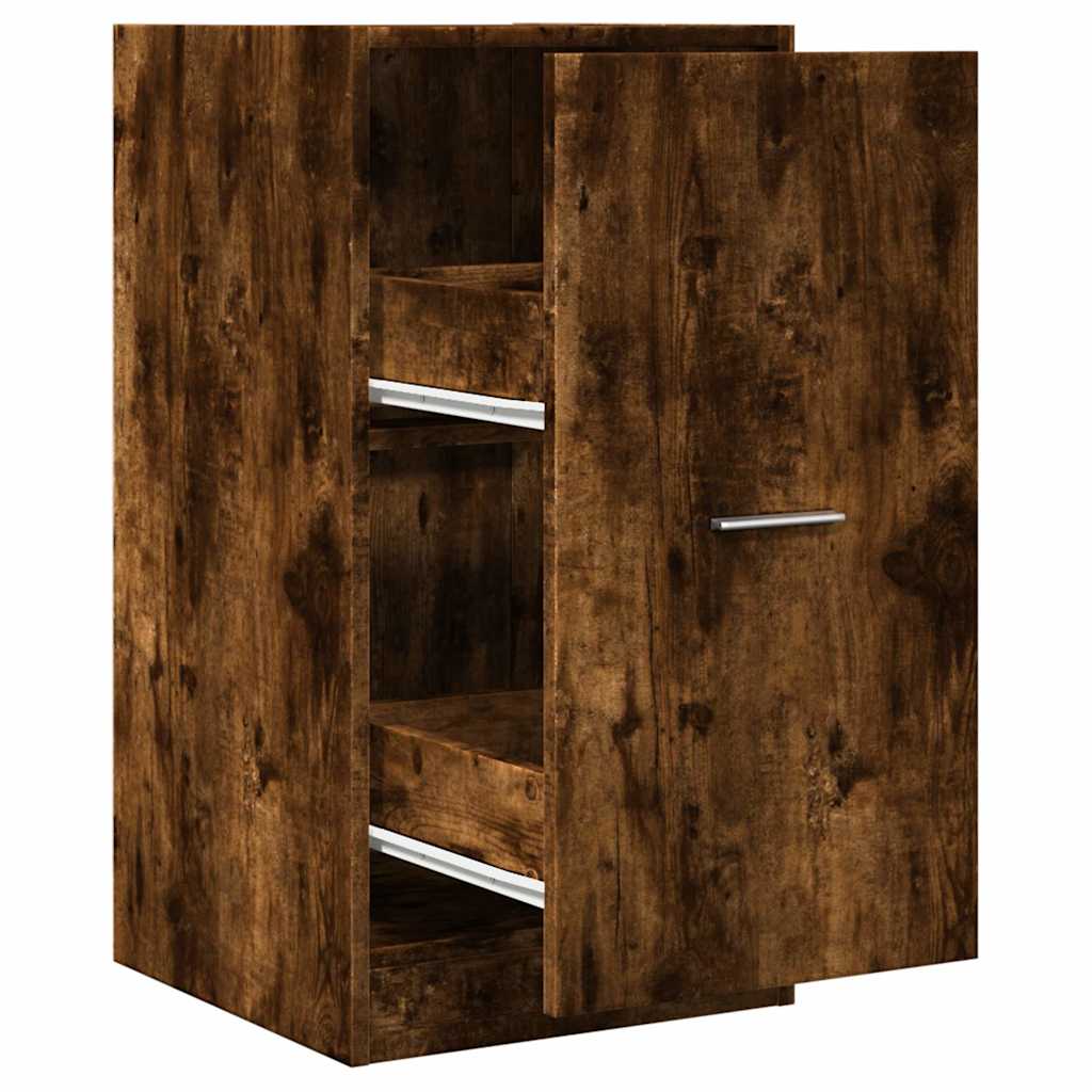 Vidaxl apothekerskast 40x41x77,5 cm bewerkt hout gerookt eikenkleurig