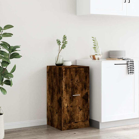 Vidaxl apothekerskast 40x41x77,5 cm bewerkt hout gerookt eikenkleurig