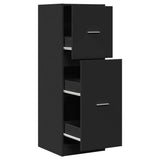 Vidaxl apothekerskast 40x41x118 cm bewerkt hout zwart