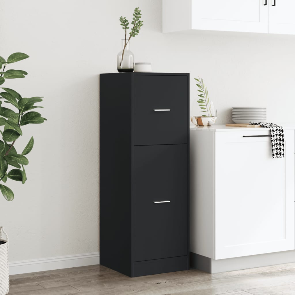 Vidaxl apothekerskast 40x41x118 cm bewerkt hout zwart