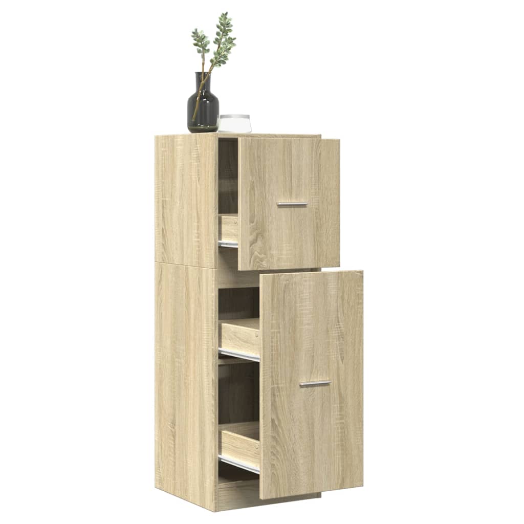 Vidaxl apothekerskast 40x41x118 cm bewerkt hout sonoma eikenkleurig