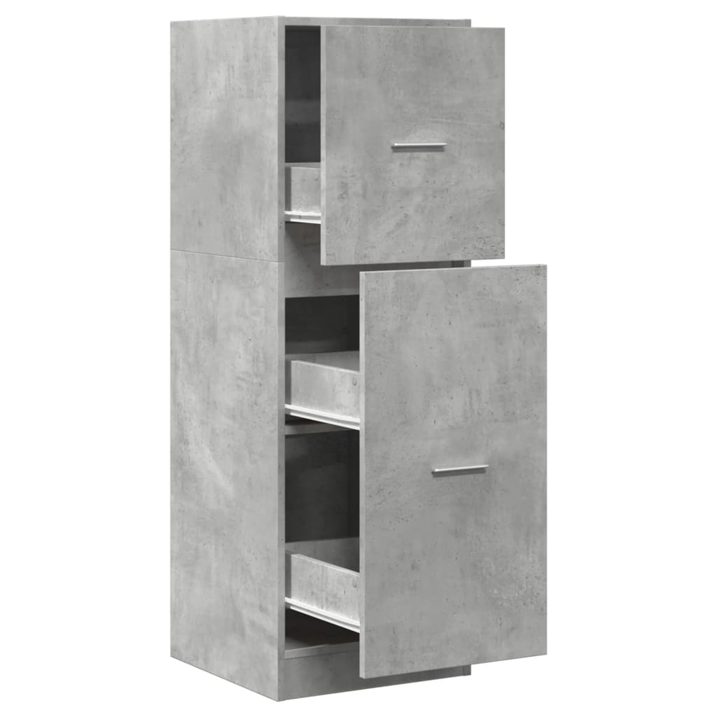Vidaxl apothekerskast 40x41x118 cm bewerkt hout betongrijs