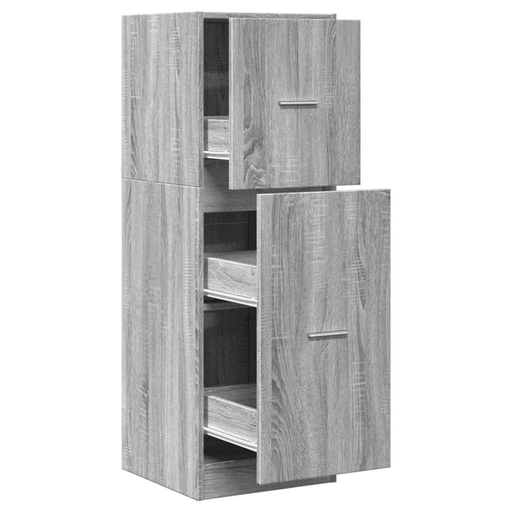 Vidaxl apothekerskast 40x41x118 cm bewerkt hout grijs sonoma eiken
