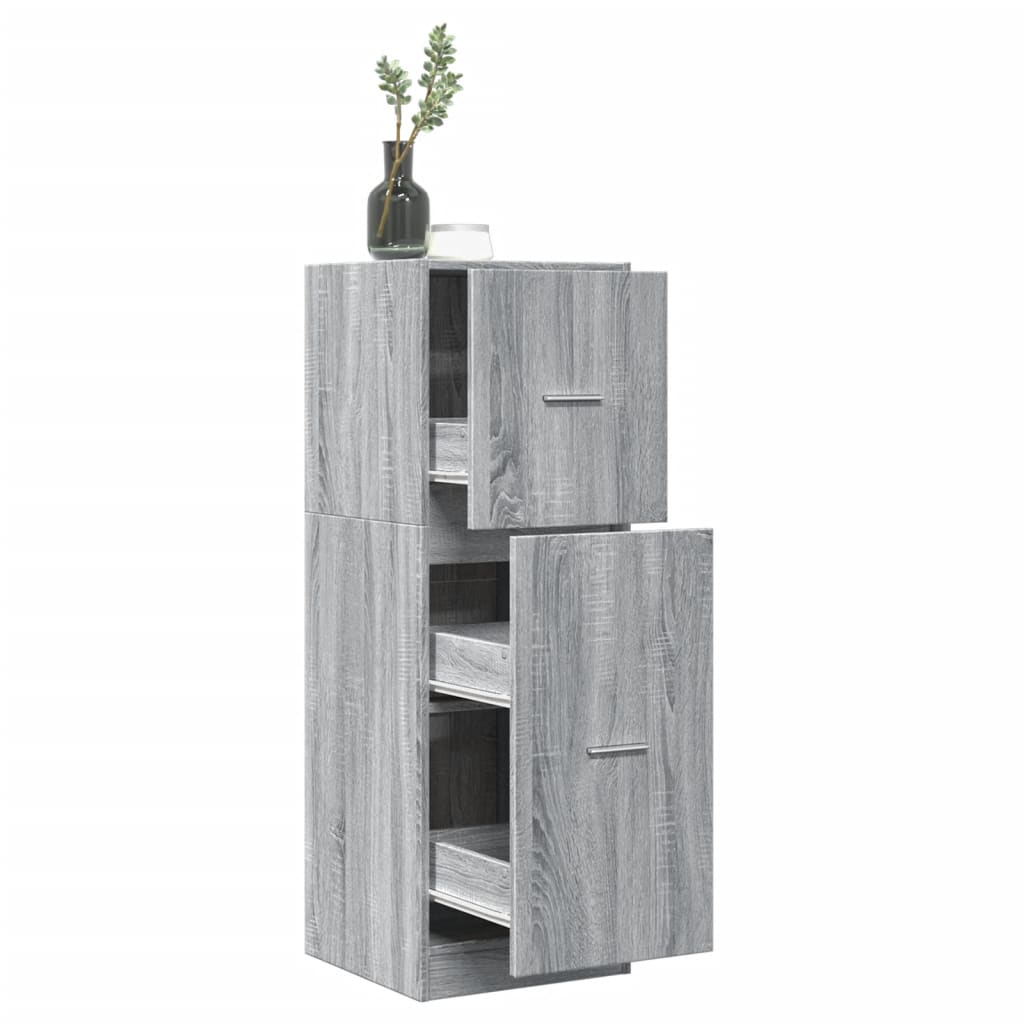 Vidaxl apothekerskast 40x41x118 cm bewerkt hout grijs sonoma eiken