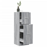 Vidaxl apothekerskast 40x41x118 cm bewerkt hout grijs sonoma eiken