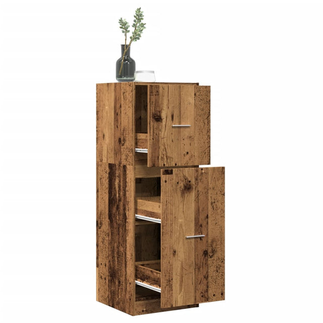 Vidaxl apothekerskast 40x41x118 cm bewerkt hout oud houtkleurig
