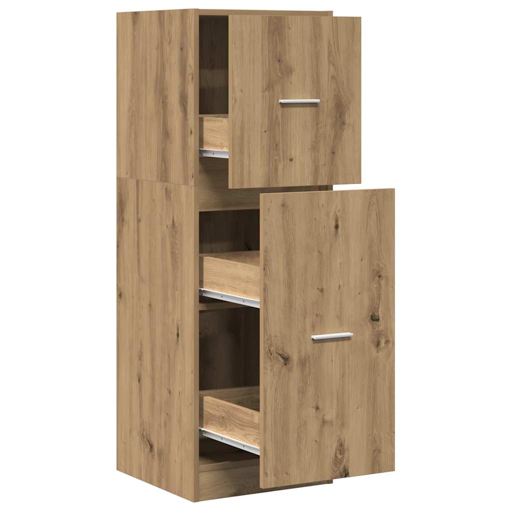Vidaxl apothekerskast 40x41x118 cm bewerkt hout artisanaal eikenkleur