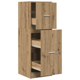Vidaxl apothekerskast 40x41x118 cm bewerkt hout artisanaal eikenkleur