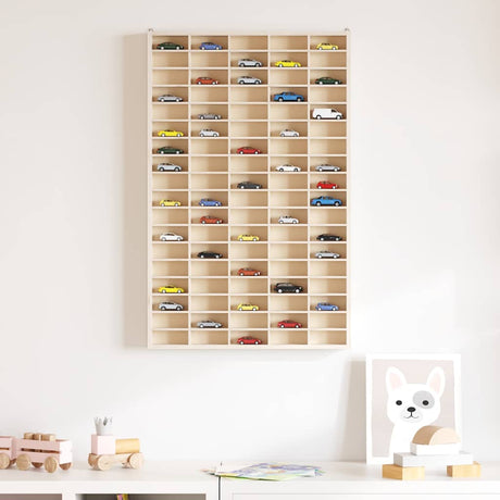 Vidaxl houten verzamelaarsvitrine met 90 vakken 50,5x4,5x79cm