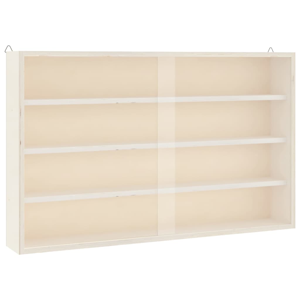 Vidaxl houten vitrinekast met deuren 60x8,5x37cm