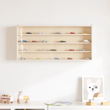 Vidaxl houten vitrinekast met deuren 80x8,5x37cm